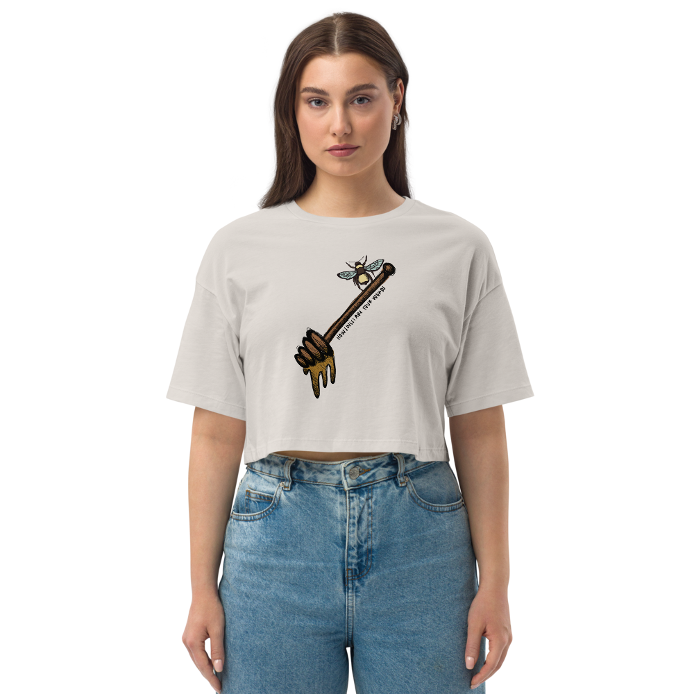 Honey Loose Drop Shoulder Crop Top